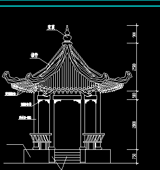 古建六角亭建筑設計圖紙免費下載 - 園林古建 - 土木工程網