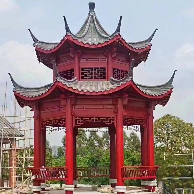 雙層古建涼亭系列~#防腐木涼亭#園林景觀工程 #他這狀態(tài)誰